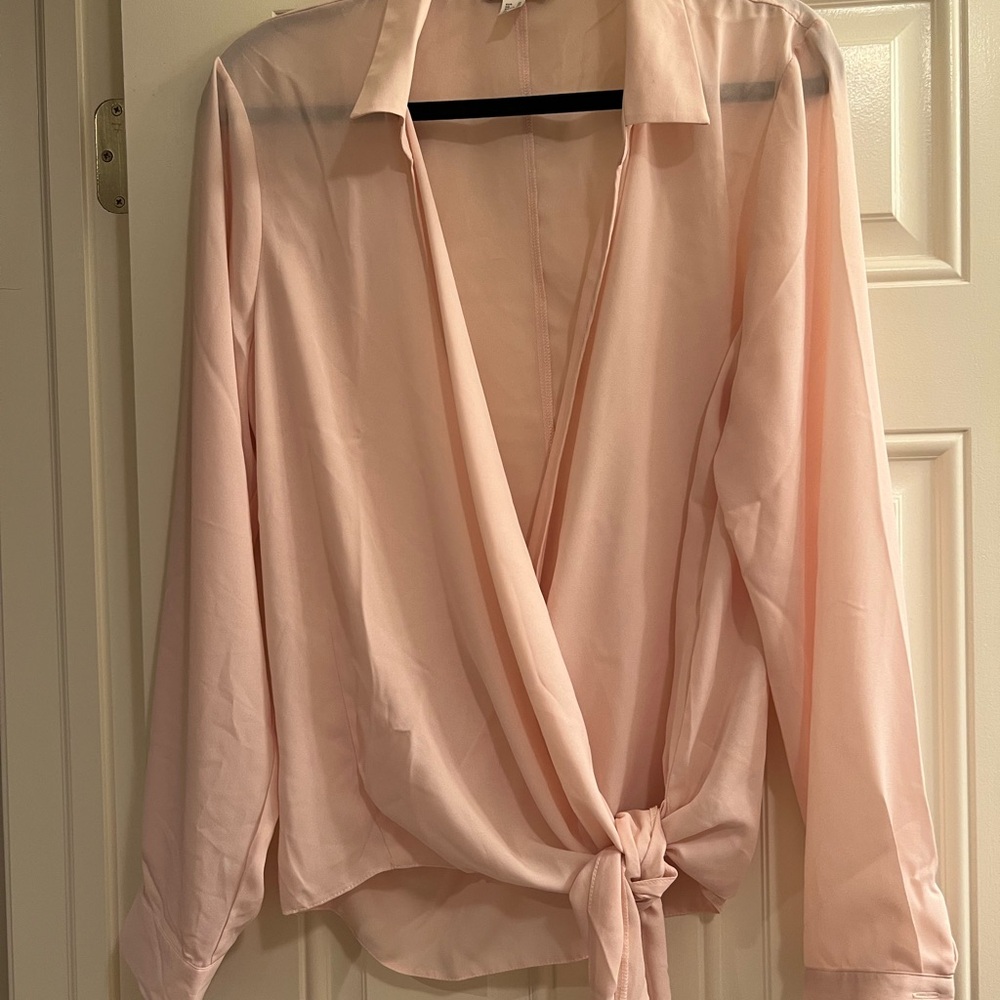 VENUS Light Pink Wrap Blouse